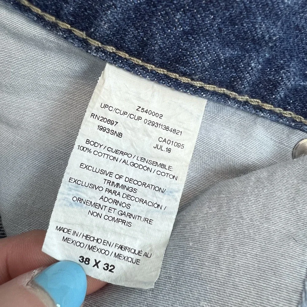 Y2K Dickies‎ Jeans Mens 38x32 Blue Denim Cotton Carpenter Workwear Grunge Skater